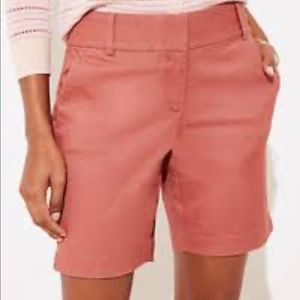 NWT Ann Taylor LOFT 8” Inseam Pink Shorts Size 8